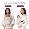 imageMomcozy Baby Carrier with Natural Cotton Linen Built to Last Ergonomic Design Lightweight and Comfortable HandsFree for MomsampampDads Brown CheckerboardCottonKhaki