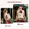imageMomcozy Baby Carrier with Natural Cotton Linen Built to Last Ergonomic Design Lightweight and Comfortable HandsFree for MomsampampDads Brown CheckerboardCotton LinenBrown Checkerboard
