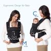 imageMomcozy Baby Carrier with Natural Cotton Linen Built to Last Ergonomic Design Lightweight and Comfortable HandsFree for MomsampampDads Brown CheckerboardAir MeshBlack
