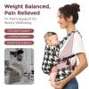 imageMomcozy Baby Carrier with Natural Cotton Linen Built to Last Ergonomic Design Lightweight and Comfortable HandsFree for MomsampampDads Brown CheckerboardCottonHoundstooth