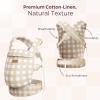 imageMomcozy Baby Carrier with Natural Cotton Linen Built to Last Ergonomic Design Lightweight and Comfortable HandsFree for MomsampampDads Brown CheckerboardCotton LinenBrown Checkerboard