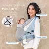 imageMomcozy Baby Carrier with Natural Cotton Linen Built to Last Ergonomic Design Lightweight and Comfortable HandsFree for MomsampampDads Brown CheckerboardAir MeshGrey