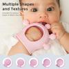 imageMomcozy Baby Teether Toys  Baby Teething Toys  Baby Teething Relief  Food Grade Silicone Teether Baby Toys  Baby Teether 06 Months  Teething Toy 612 Months  Baby Essential  YellowPink