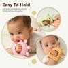 imageMomcozy Baby Teether Toys  Baby Teething Toys  Baby Teething Relief  Food Grade Silicone Teether Baby Toys  Baby Teether 06 Months  Teething Toy 612 Months  Baby Essential  YellowBlue and Yellow