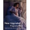 imageMomcozy Cooling Pregnancy PillowOriginal F Shaped Maternity Pillow for Pregnant Women with Adjustable Wedge Pillow Full Body Support Pregnancy Pillows for Side Sleeping with Velvet Cover Light GreyVelvet  Grey