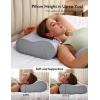 imageMomcozy Cooling Pregnancy PillowOriginal F Shaped Maternity Pillow for Pregnant Women with Adjustable Wedge Pillow Full Body Support Pregnancy Pillows for Side Sleeping with Velvet Cover Light GreyGrey Cooling Cover