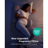 imageMomcozy Cooling Pregnancy PillowOriginal F Shaped Maternity Pillow for Pregnant Women with Adjustable Wedge Pillow Full Body Support Pregnancy Pillows for Side Sleeping with Velvet Cover Light GreyCooling Grey