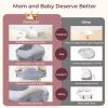 imageMomcozy CozyPro Nursing Pillow for Breastfeeding  All Around Ergonomic Comfort ampamp Support  Pioneering Safety Fence  Plus Size Wider Feeding Pillow with Lumbar Support for Easier ampamp Healthier Nursing