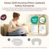 imageMomcozy CozyPro Nursing Pillow for Breastfeeding  All Around Ergonomic Comfort ampamp Support  Pioneering Safety Fence  Plus Size Wider Feeding Pillow with Lumbar Support for Easier ampamp Healthier Nursing