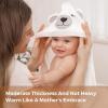 imageMomcozy Cute Elephant Hooded Baby Towel 8 Piece Bath Essential 2 x Towels and 6 x Wash Cloth Set Perfect Shower Gift for Boys or Girls  Soft and Comfort for Newborn Infant and ToddlerWhite