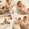 imageMomcozy Elephant Loveys for Babies with Cotton  Soft Security Blanket for Boy or Girl for SelfSoothing OnTheGoPortable ampamp AntiDrop Design  Newborn GiftMust HaveBlue 14 inchElephantpink