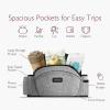 imageMomcozy Hip Seat Baby Carrier  Adjustable Waistband with Original 3D Belly Protector Ergonomic Carrier with Various Pockets for Toddlers up to 45lbs Grey Medium 2745INGrey