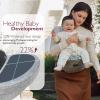 imageMomcozy Hip Seat Baby Carrier  Adjustable Waistband with Original 3D Belly Protector Ergonomic Carrier with Various Pockets for Toddlers up to 45lbs Grey Medium 2745INGrey