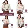 imageMomcozy Hip Seat Baby Carrier  Adjustable Waistband with Original 3D Belly Protector Ergonomic Carrier with Various Pockets for Toddlers up to 45lbs Grey Medium 2745INLeopard