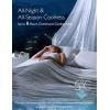 imageMomcozy Life CoolMurm Cooling Comforter for Hot Sleepers FullQueen 90quotx90quot Soft Breathable Pregnancy Cooling Blanket 3Second Cooling 8 Hours Stay Cool All Night Deep Light GreyCooling Deep Light Blue