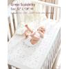 imageMomcozy Muslin Standard Fitted Crib Sheets 52quotx28quot 2 Pack Soft Breathable Natural Cotton Baby Mattress Sheet 360 Mattress Wrapping No Slip Boys Girls Neutral Toddler Bed Sheet Blue Star MoonBlue White Star Moon