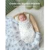 imageMomcozy Muslin Swaddle Blankets for Baby Boys and Girls 4Pack Breathable and SkinFriendly Receiving Blanket Wrap Baby Essentials Registry ampamp Gift 47 x 47 inchesInnocence