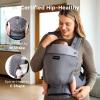 imageMomcozy Newborn Baby Carrier  Ergonomic Cozy and Lightweight Carrier for 724lbs Adjustable Neck Support with Sunshield Breathable Airmesh Perfect for Summer Outing Silver GreyPurplish Grey