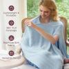 imageMomcozy Nursing Cover for Breastfeeding Breathable Privacy Poncho MultiUse Nursing Shawl Portable Breast Feeding CoversBlue Lite