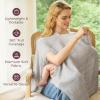 imageMomcozy Nursing Cover for Breastfeeding Breathable Privacy Poncho MultiUse Nursing Shawl Portable Breast Feeding CoversLight Gray Lite
