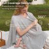 imageMomcozy Nursing Cover for Breastfeeding Breathable Privacy Poncho MultiUse Nursing Shawl Portable Breast Feeding CoversLight Gray Lite