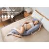imageMomcozy Pregnancy Pillow with Cooling Cover Dreamlign U Pro Maternity Pillow with Adjustable Leg Pillow  Support for Back HIPS Belly Legs for Pregnant Women 5072 Inch Full Body Pillow GreyGrey