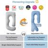imageMomcozy Pregnancy Pillow with Cooling Cover Dreamlign U Pro Maternity Pillow with Adjustable Leg Pillow  Support for Back HIPS Belly Legs for Pregnant Women 5072 Inch Full Body Pillow GreyBlue Cooling Fabric