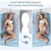imageMomcozy Pregnancy Pillow with Cooling Cover Dreamlign U Pro Maternity Pillow with Adjustable Leg Pillow  Support for Back HIPS Belly Legs for Pregnant Women 5072 Inch Full Body Pillow GreyGrey Cooling Fabric