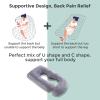 imageMomcozy Pregnancy Pillows with Cooling Cover UShaped Full Body Maternity Pillow for Side Sleepers 57 Inch  Support for Back Hip Belly Legs for Pregnant WomenGrey