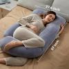 imageMomcozy Pregnancy Pillows with Cooling Cover UShaped Full Body Maternity Pillow for Side Sleepers 57 Inch  Support for Back Hip Belly Legs for Pregnant WomenGrey