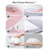imageMomcozy Pregnancy Pillows with Cooling Cover UShaped Full Body Maternity Pillow for Side Sleepers 57 Inch  Support for Back Hip Belly Legs for Pregnant WomenPink