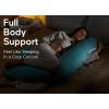 imageMomcozy Pregnancy Pillows with Cooling Cover UShaped Full Body Maternity Pillow for Side Sleepers 57 Inch  Support for Back Hip Belly Legs for Pregnant WomenTiffany Blue