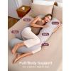 imageMomcozy Pregnancy Pillows with Cooling Cover UShaped Full Body Maternity Pillow for Side Sleepers 57 Inch  Support for Back Hip Belly Legs for Pregnant WomenJersey Knit Cotton Gray