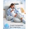 imageMomcozy Pregnancy Pillows with Cooling Cover UShaped Full Body Maternity Pillow for Side Sleepers 57 Inch  Support for Back Hip Belly Legs for Pregnant WomenGrey Cooling Fabric
