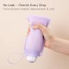 imageNo Leak Momcozy Silicone Breastmilk Storage Bags Reusable Breastmilk Freezer Storing Bags for Breastfeeding 85oz250ml Breast Milk Saver Leakproof Baby Food Pouches BPA Free Gray 5pcsLight Purple  Bean Paste Color