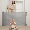 imageRetractable Baby Gate Momcozy Mesh Baby Gate or Mesh Dog Gate 33quot TallExtends up to 55quot Wide Child Safety Gate for Doorways Stairs Hallways IndoorOutdoorGray