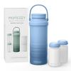 imageMomcozy 22oz Portable Breast Milk Cooler for Outdoor Life Saver with 360 Total Cooling for 24 Hours Larger Capacity Travel Breastmilk Chiller with 2pcs Baby Bottles for Breastmilk Storage GreenBlue