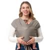 imageMomcozy Baby Carrier AirMesh  The Perfect Summer Water Sling for Newborns to Toddler 835 lbs  Cooling Breathable and Lightweight Baby Wrap Nice for Summer Pool Beach Swimming Charcoal GrayBrown