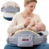 imageMomcozy CozyPro Nursing Pillow for Breastfeeding  All Around Ergonomic Comfort ampamp Support  Pioneering Safety Fence  Plus Size Wider Feeding Pillow with Lumbar Support for Easier ampamp Healthier NursingGrey Cozypro With Lumbar Support