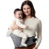 imageMomcozy Hip Seat Baby Carrier  Adjustable Waistband with Original 3D Belly Protector Ergonomic Carrier with Various Pockets for Toddlers up to 45lbs Grey Medium 2745INGrey