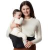 imageMomcozy Hip Seat Baby Carrier  Adjustable Waistband with Original 3D Belly Protector Ergonomic Carrier with Various Pockets for Toddlers up to 45lbs Grey Medium 2745INBlack