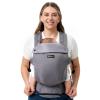 imageMomcozy Newborn Baby Carrier  Ergonomic Cozy and Lightweight Carrier for 724lbs Adjustable Neck Support with Sunshield Breathable Airmesh Perfect for Summer Outing Silver GreyPurplish Grey