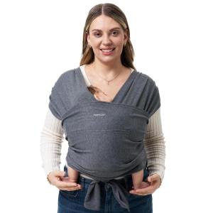 imageMomcozy Baby Carrier AirMesh  The Perfect Summer Water Sling for Newborns to Toddler 835 lbs  Cooling Breathable and Lightweight Baby Wrap Nice for Summer Pool Beach Swimming Charcoal GrayDeep Grey