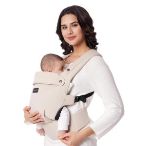 imageMomcozy Baby Carrier with Natural Cotton Linen Built to Last Ergonomic Design Lightweight and Comfortable HandsFree for MomsampampDads Brown CheckerboardCottonKhaki