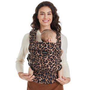 imageMomcozy Baby Carrier with Natural Cotton Linen Built to Last Ergonomic Design Lightweight and Comfortable HandsFree for MomsampampDads Brown CheckerboardCottonLeopard