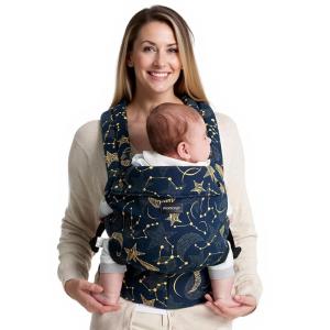 imageMomcozy Baby Carrier with Natural Cotton Linen Built to Last Ergonomic Design Lightweight and Comfortable HandsFree for MomsampampDads Brown CheckerboardCottonStarry Night
