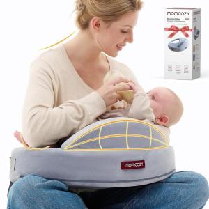 imageMomcozy CozyPro Nursing Pillow for Breastfeeding  All Around Ergonomic Comfort ampamp Support  Pioneering Safety Fence  Plus Size Wider Feeding Pillow with Lumbar Support for Easier ampamp Healthier NursingGrey  Premium Memory Foam 