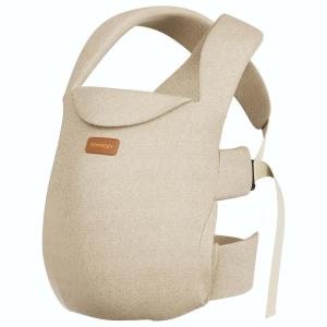 imageMomcozy Newborn Carrier WeeSnug Lightweight and Cozy Comfort for 725 lbs Ergonomic CrossBack Support Effortless to Put On HandsFree Baby Carrier with Lumbar Support KhakiKhaki