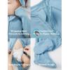 imageMomcozy Boy Girl Baby Pajamas Onesie 024 M TempSensing 2Way Zipper Cotton ampamp Viscose Derived from Bamboo Newborn SleepersBlue Grey