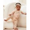 imageMomcozy Boy Girl Baby Pajamas Onesie 024 M TempSensing 2Way Zipper Cotton ampamp Viscose Derived from Bamboo Newborn SleepersDull Brown Pinkish Grey